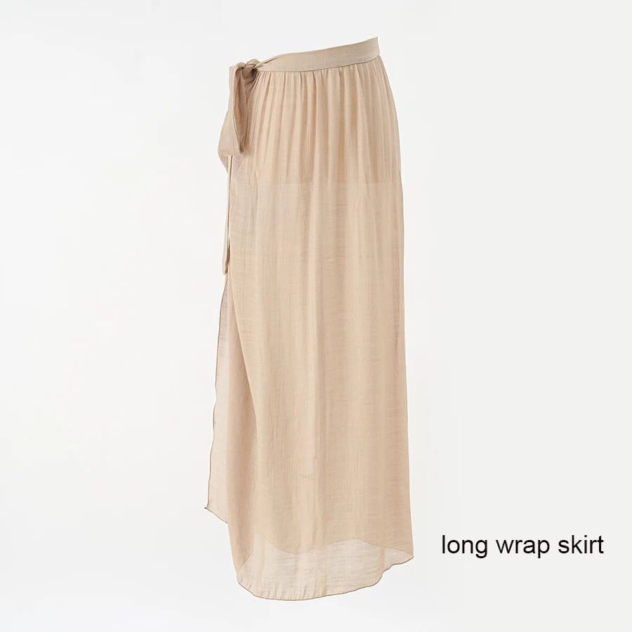 Simple Pure Color Chiffon Beach Bikini Cover Up