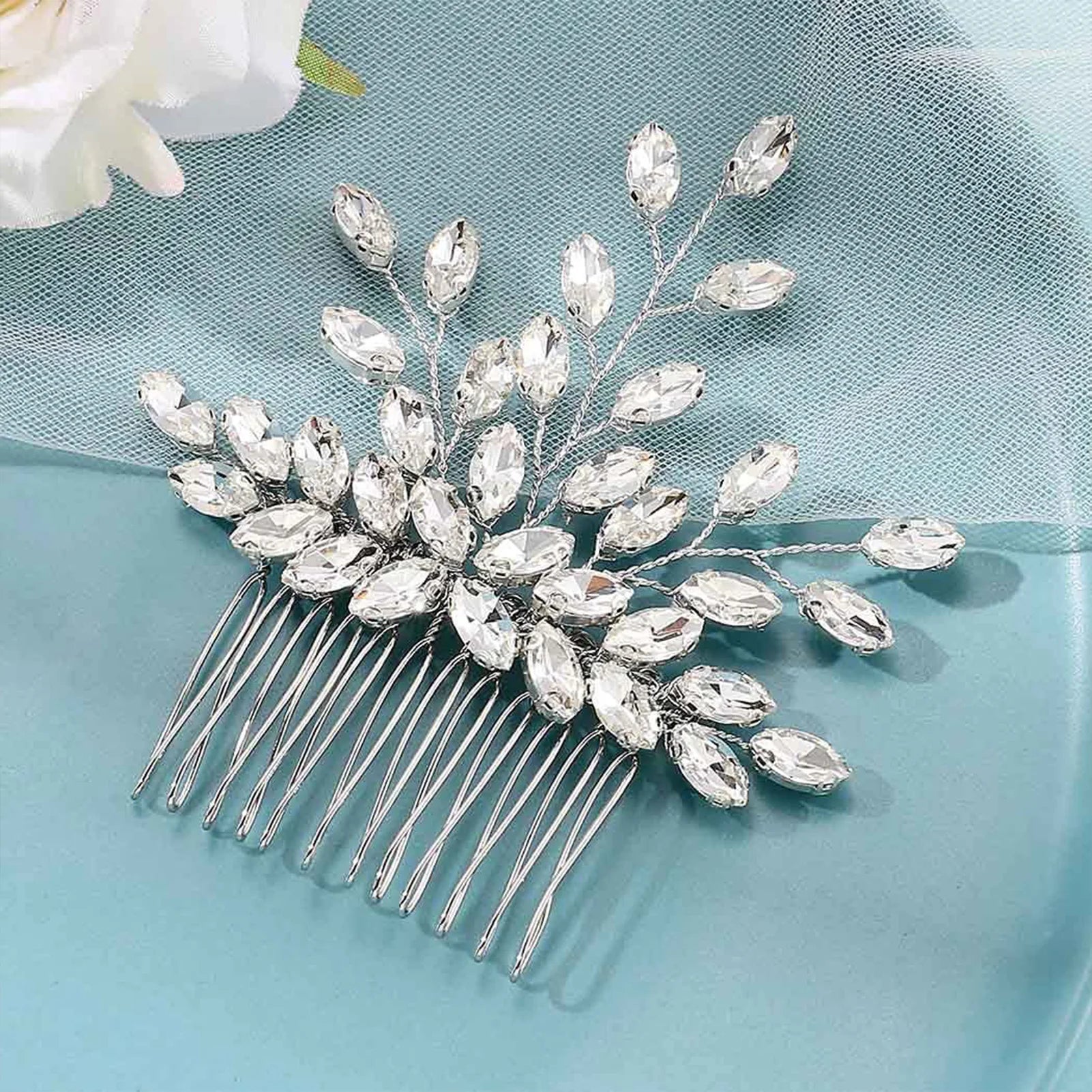 Bridal Crystal Pearl Hair Comb