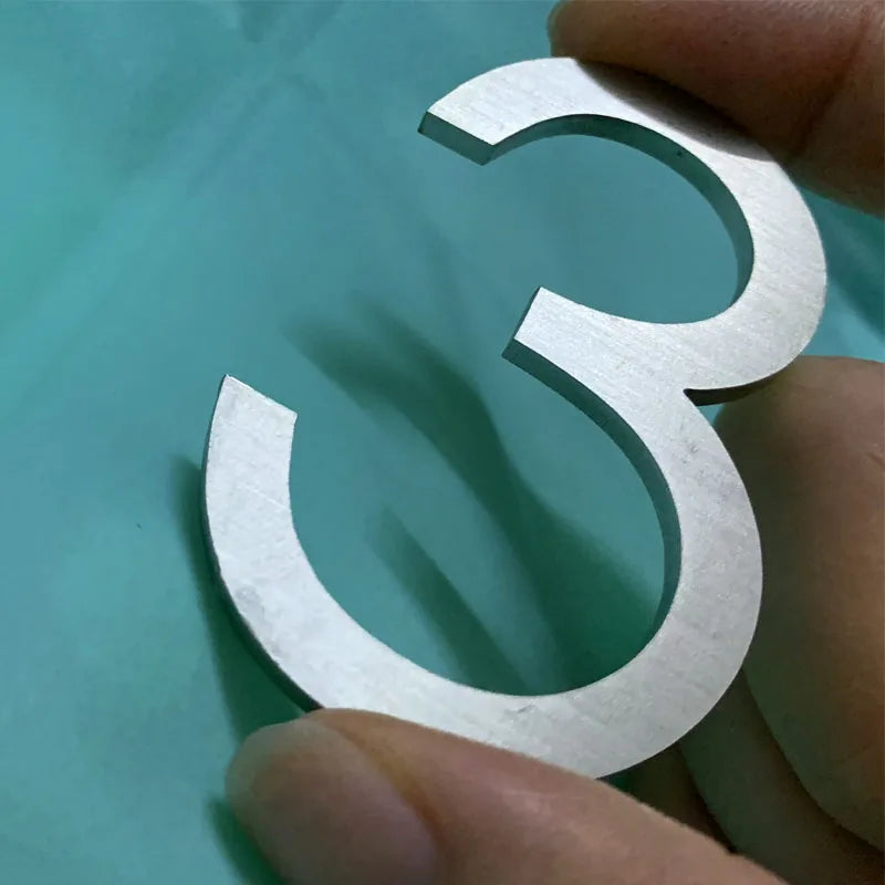 60mm Stainless Steel Self Adhesive House Numbers