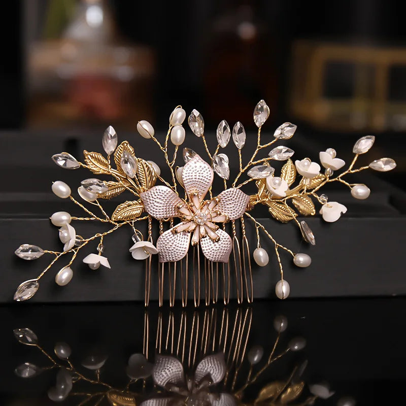 Bridal Pearl Flower Hairpin
