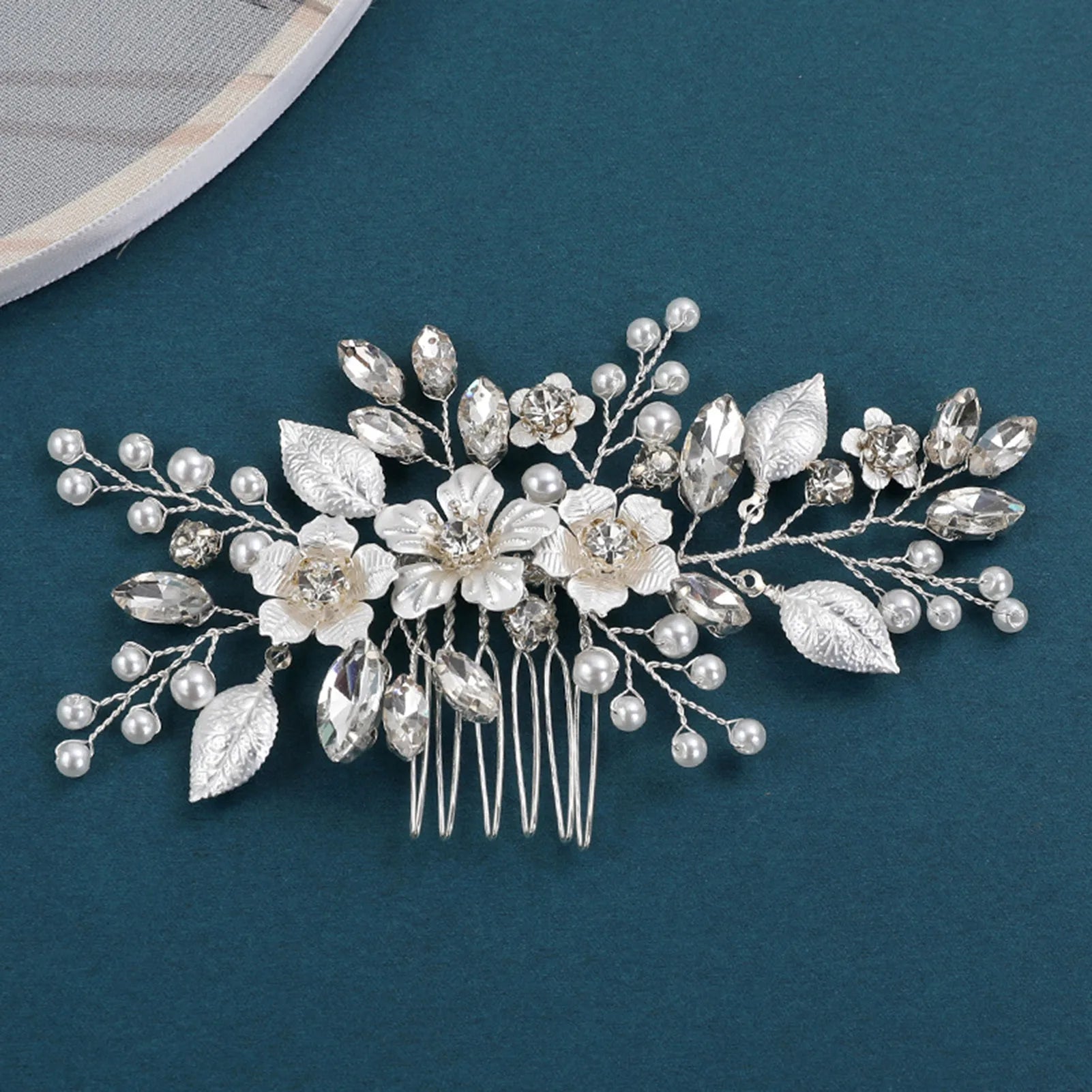 Bridal Crystal Pearl Hair Comb
