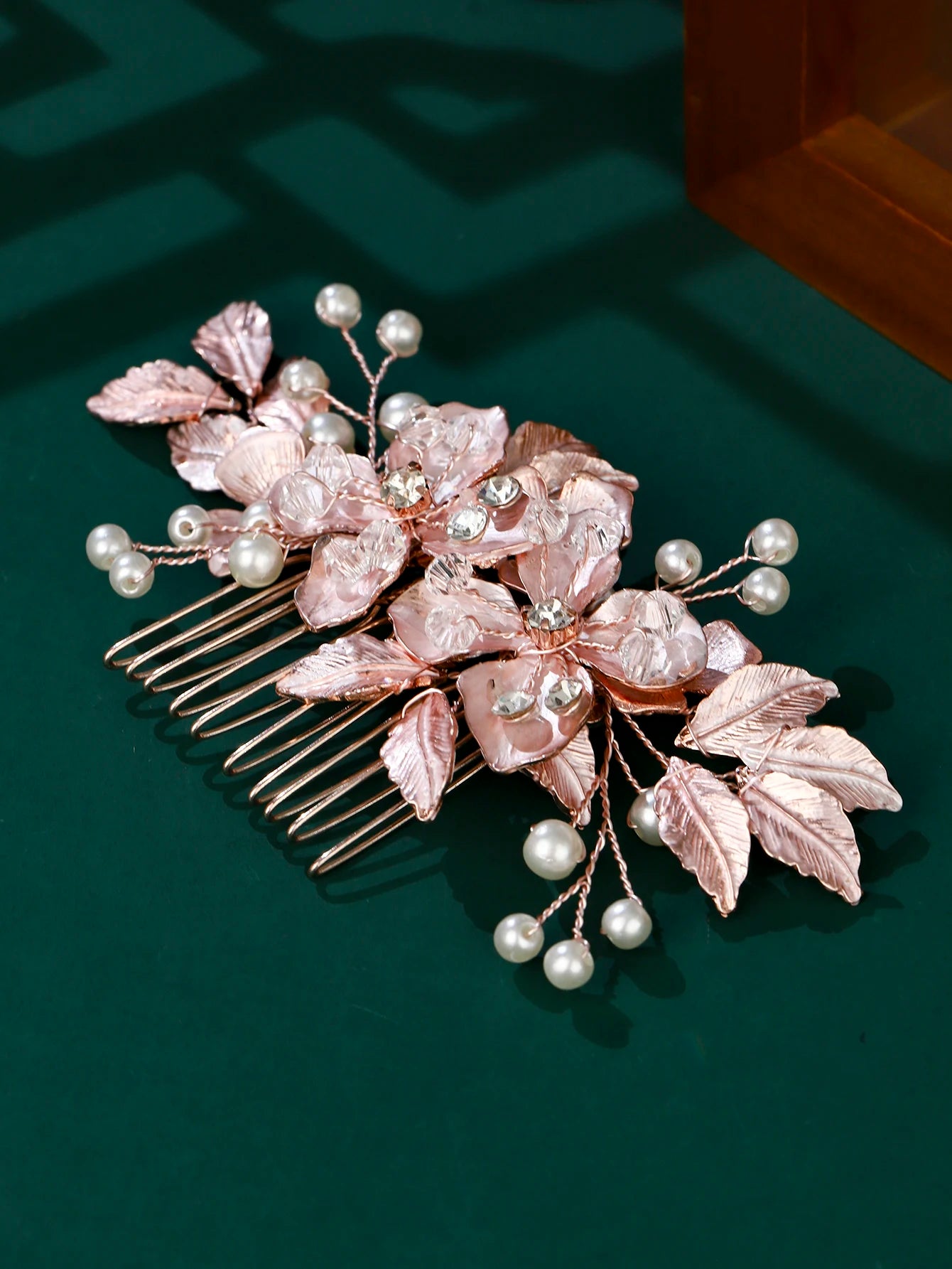Handmade Bridal Pearl Rhinestone Hairpin