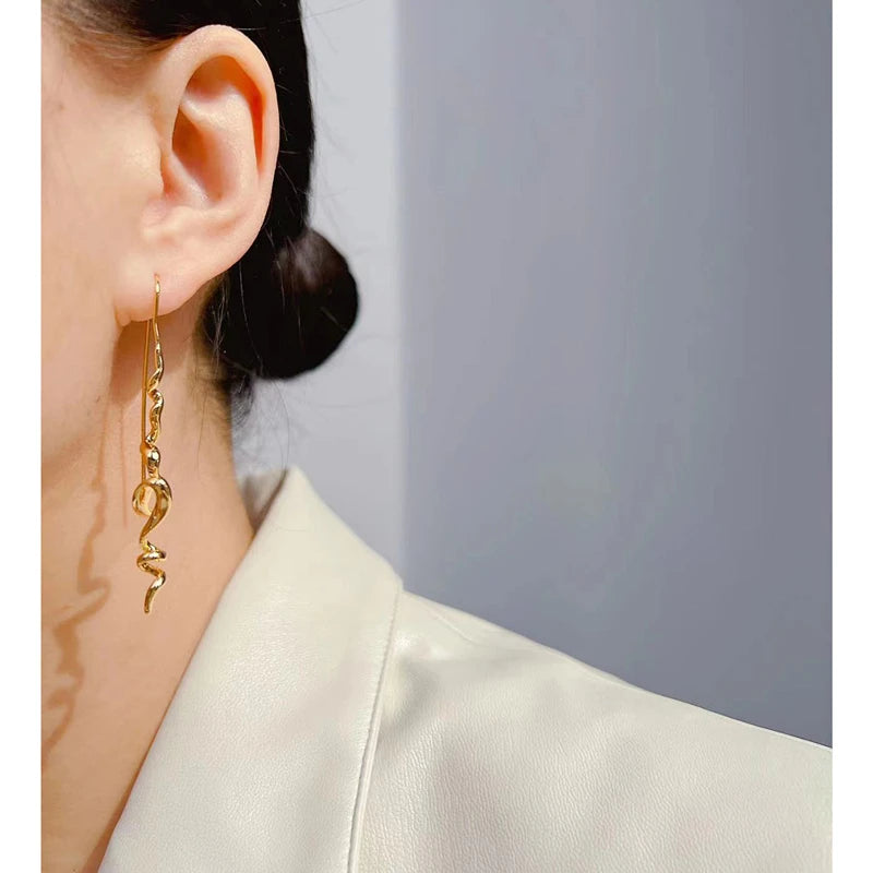 Abstract three-dimensional design earrings