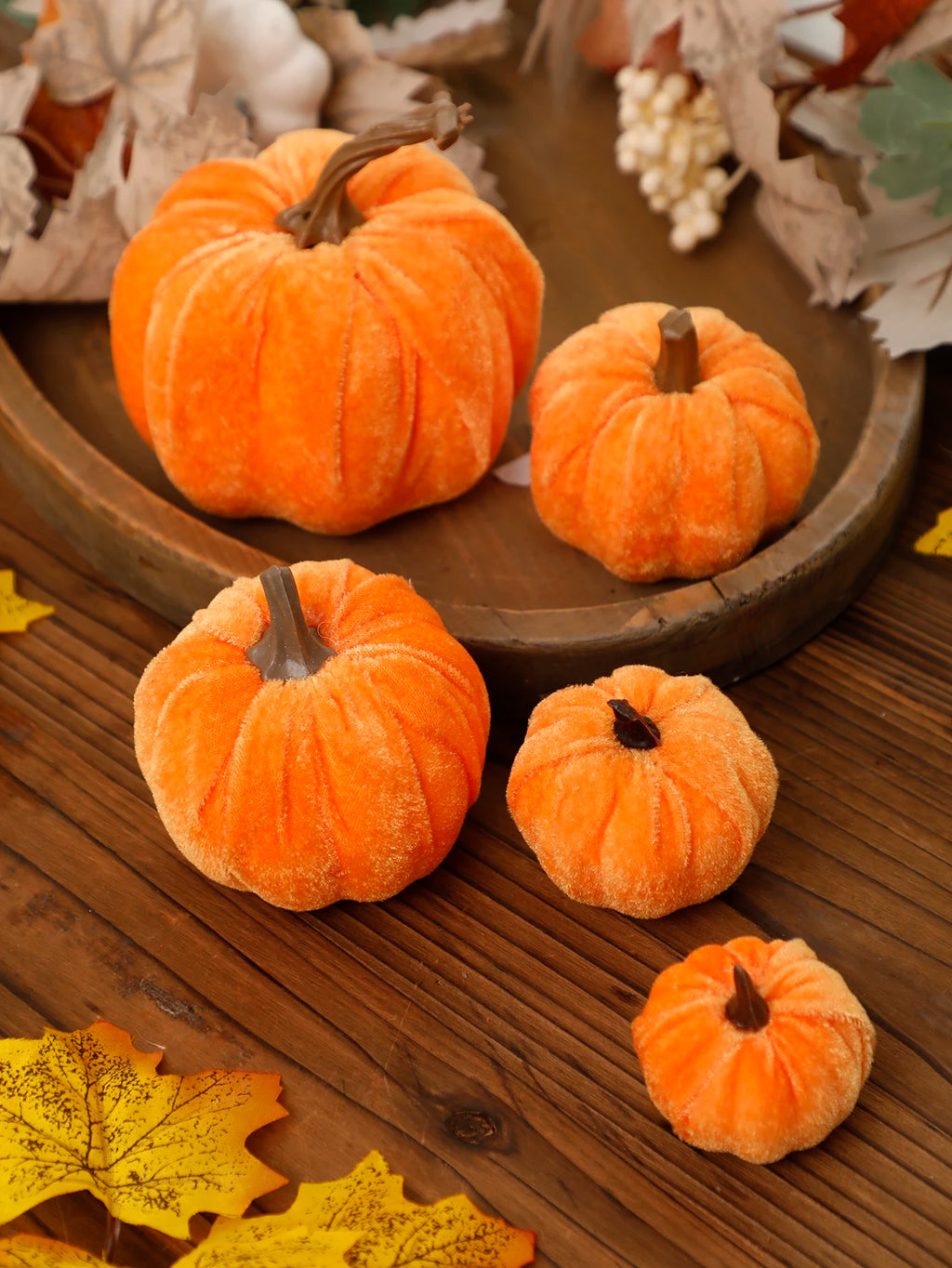 Velvet Artificial Pumpkins