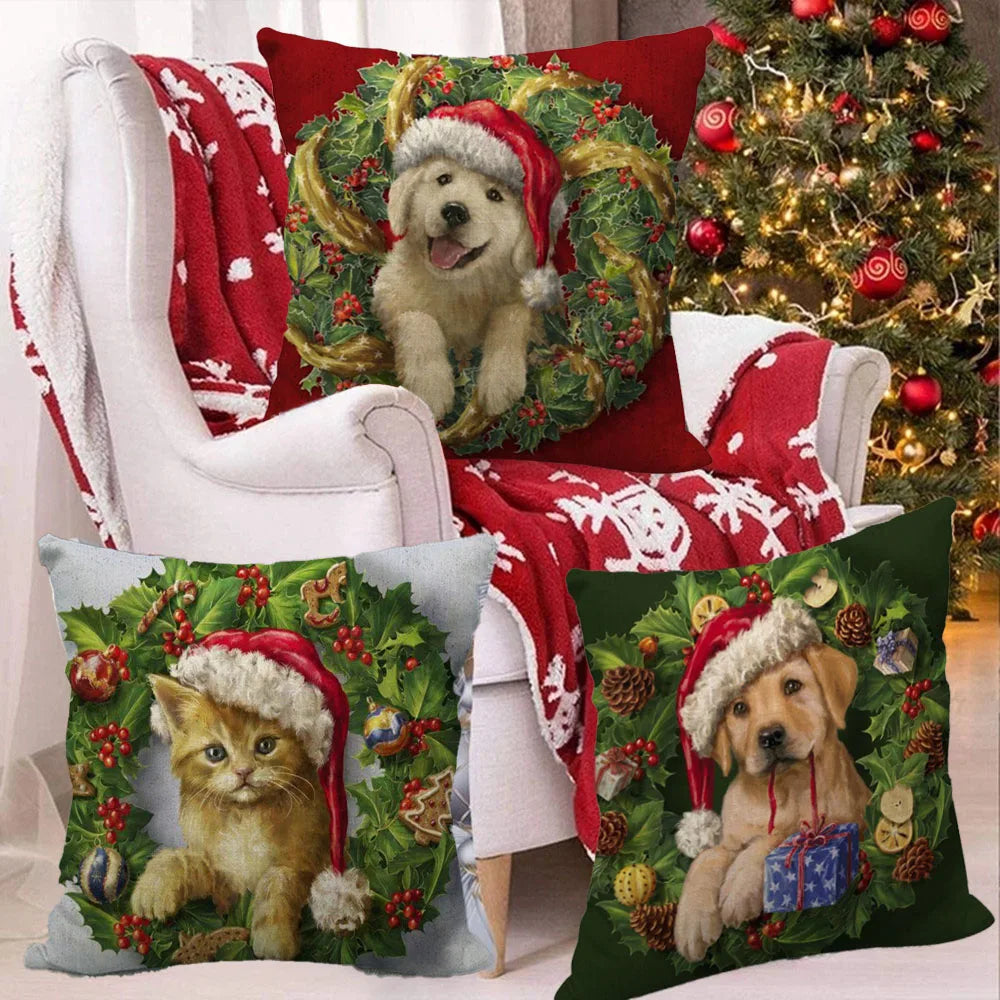 45cm Merry Christmas Cushion Cover Pillowcases; Many Styles