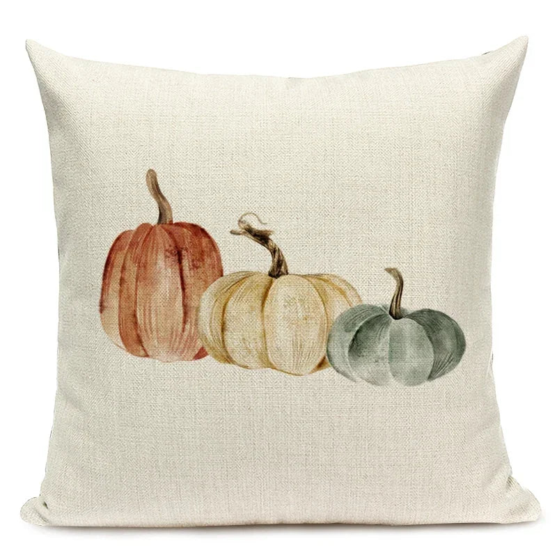 Linen Pumpkin Decorative Pillowcases