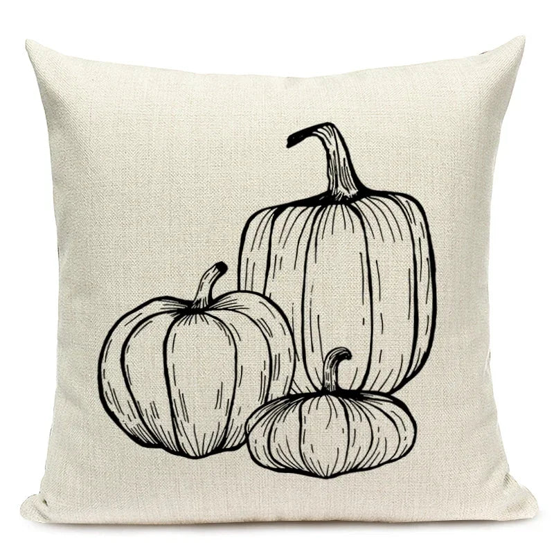 Linen Pumpkin Decorative Pillowcases