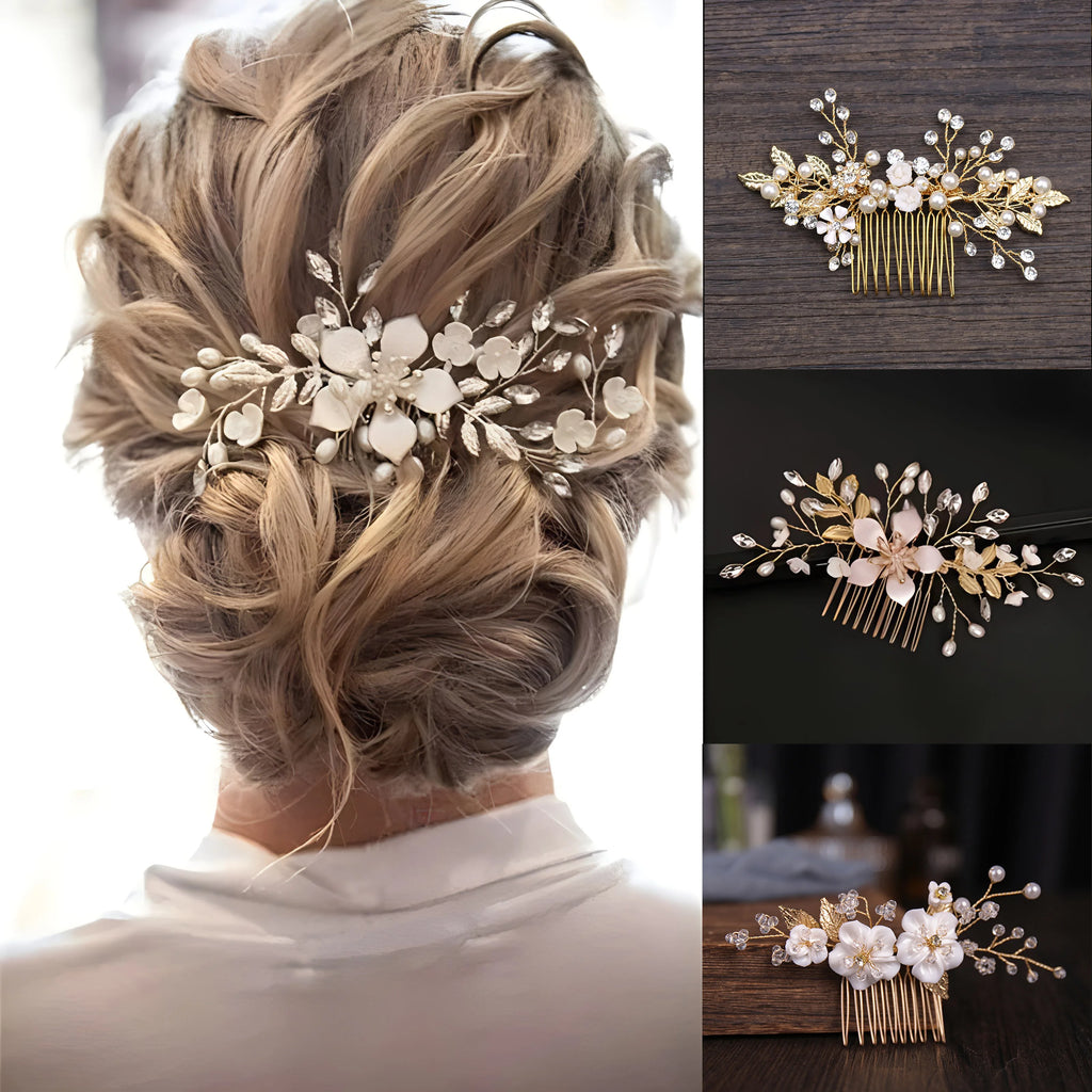 Bridal Pearl Flower Hairpin