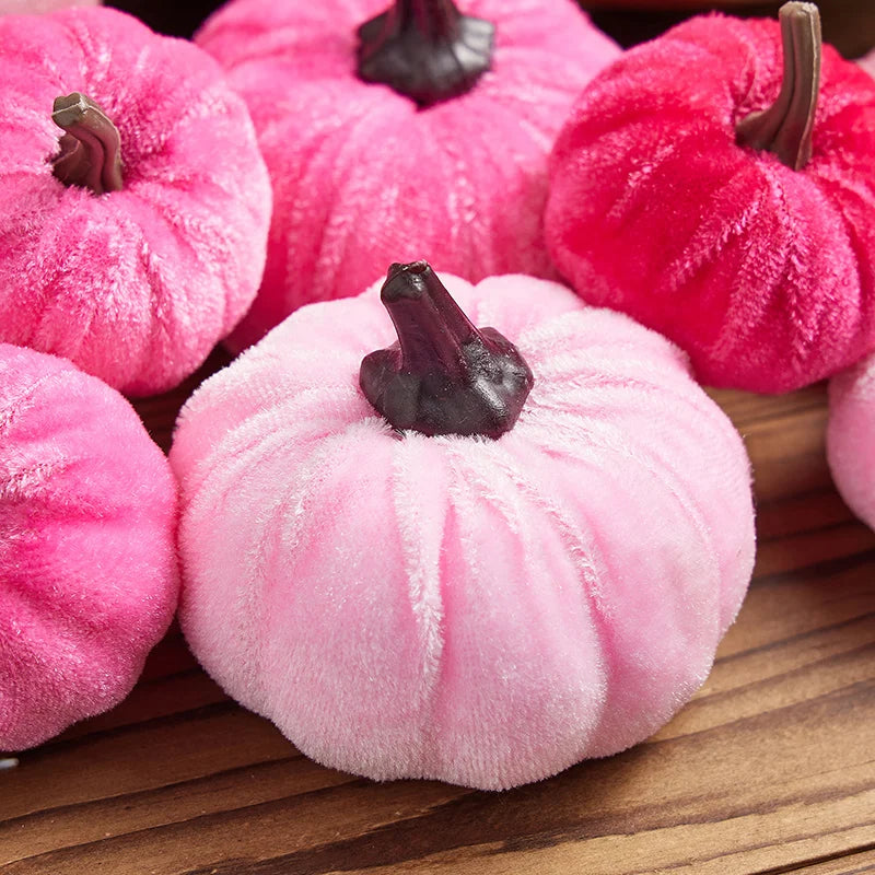 Halloween Artificial Velvet Pumpkins