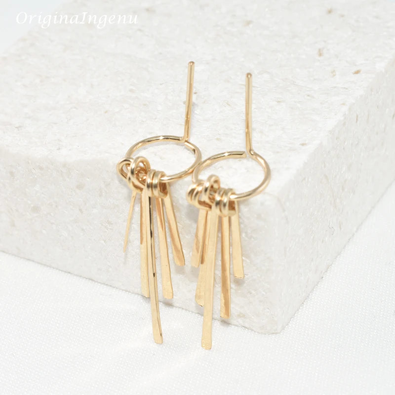 Handmade Tassel Earrings Silver or Gold Filled Largos Boho