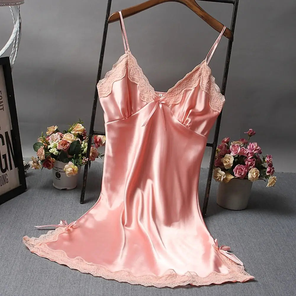 Cute Silk and Lace Camisola Nightgown