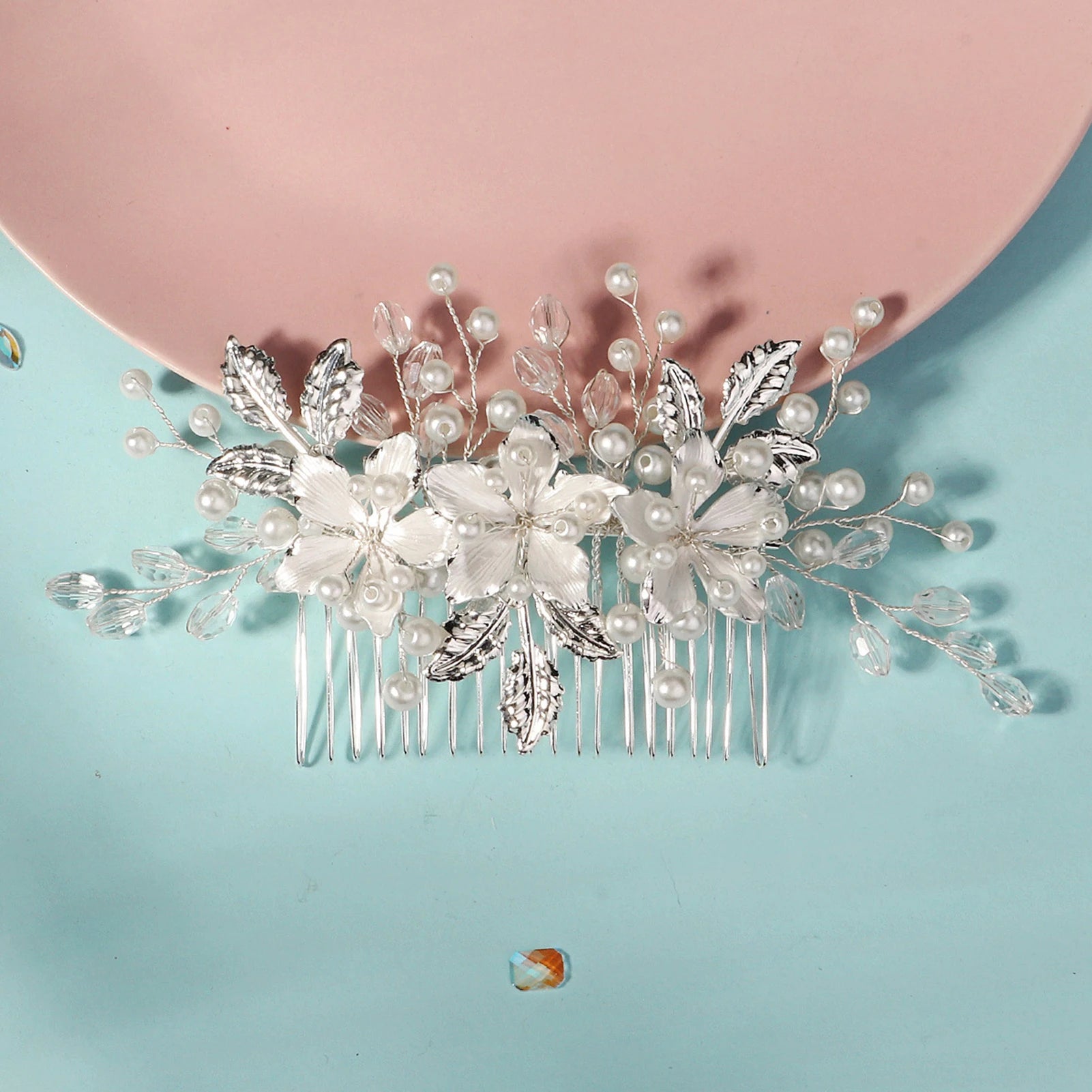 Bridal Crystal Pearl Hair Comb