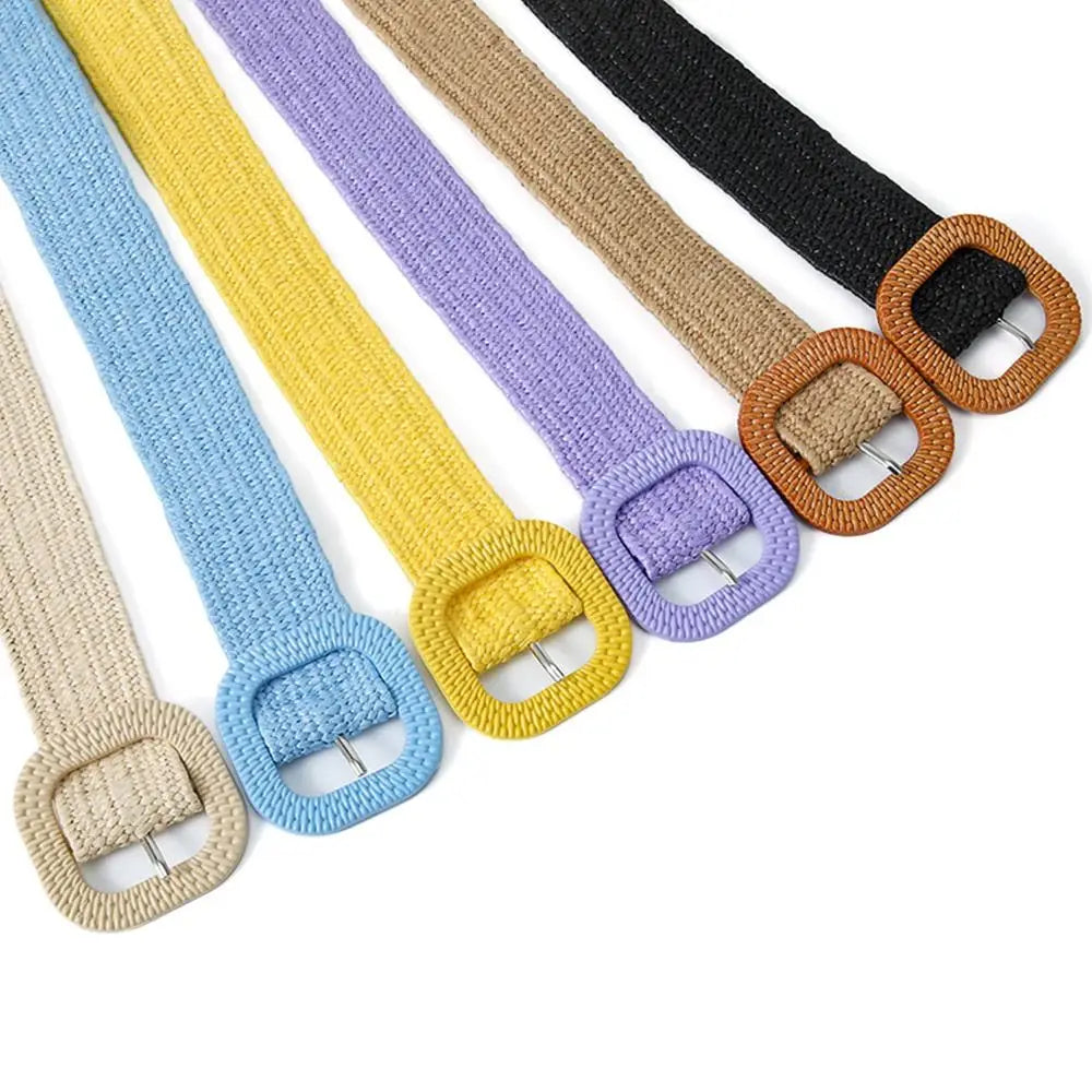 Bohemian Straw Woven Braided Belts