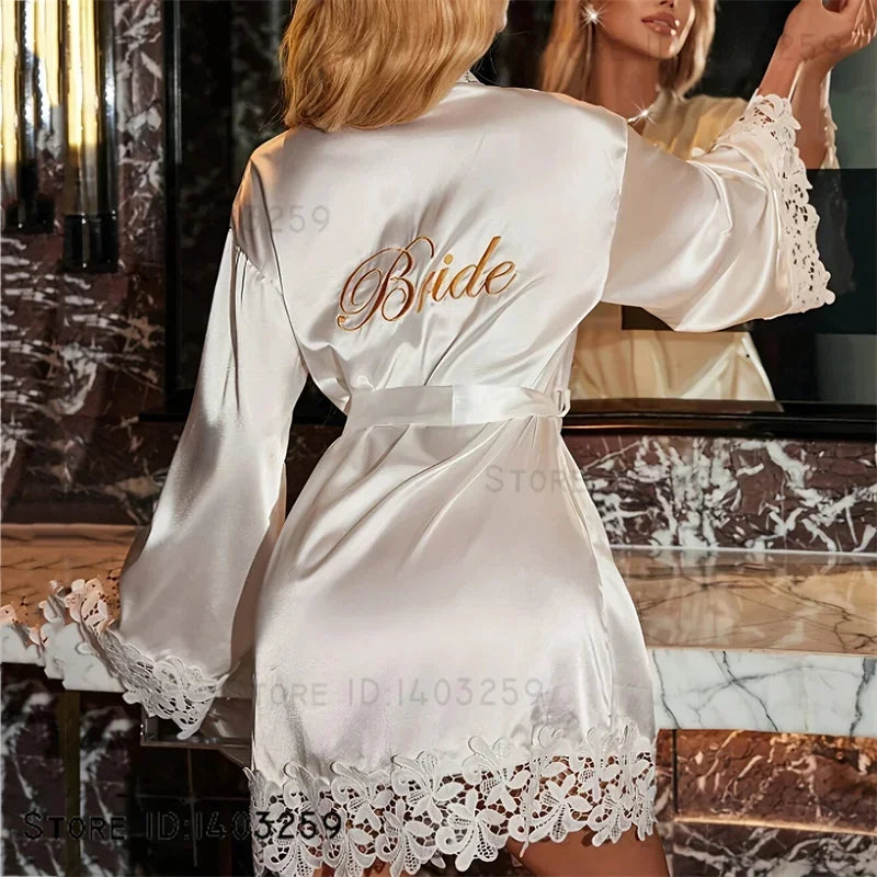 Embroidered Wedding Robe