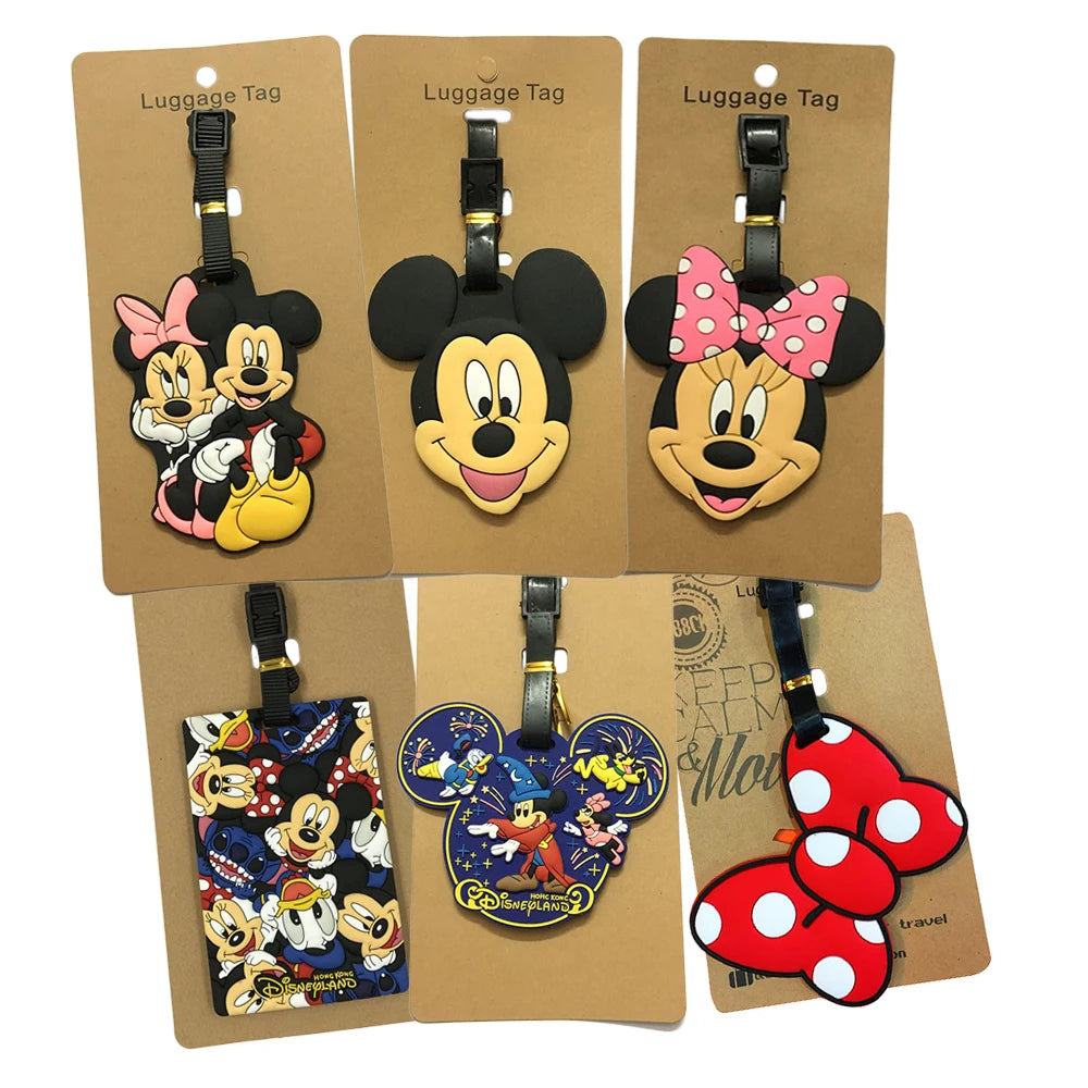 Cute Mickey and Minne Luggage Travel Boarding Tag