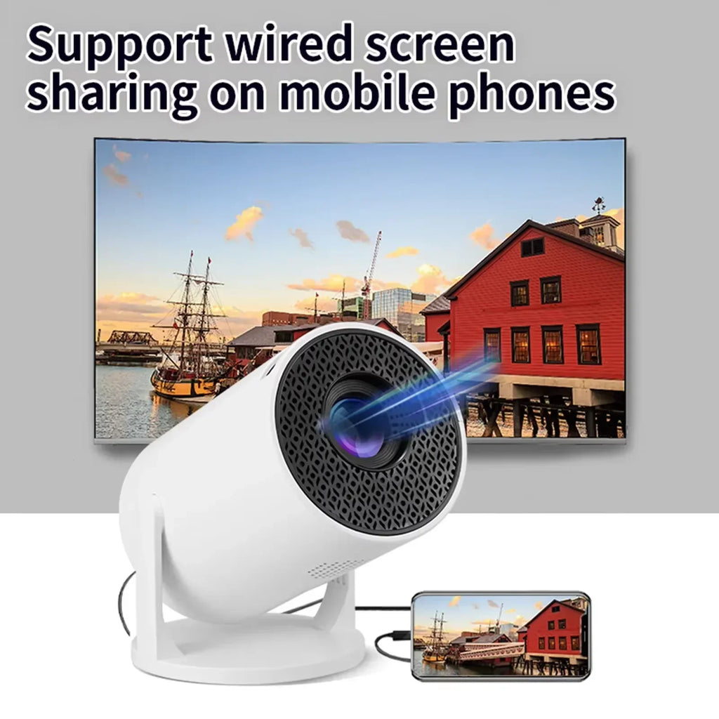 Smart Portable 1080P HD Wireless LED Movie Projector with 270° Rotation