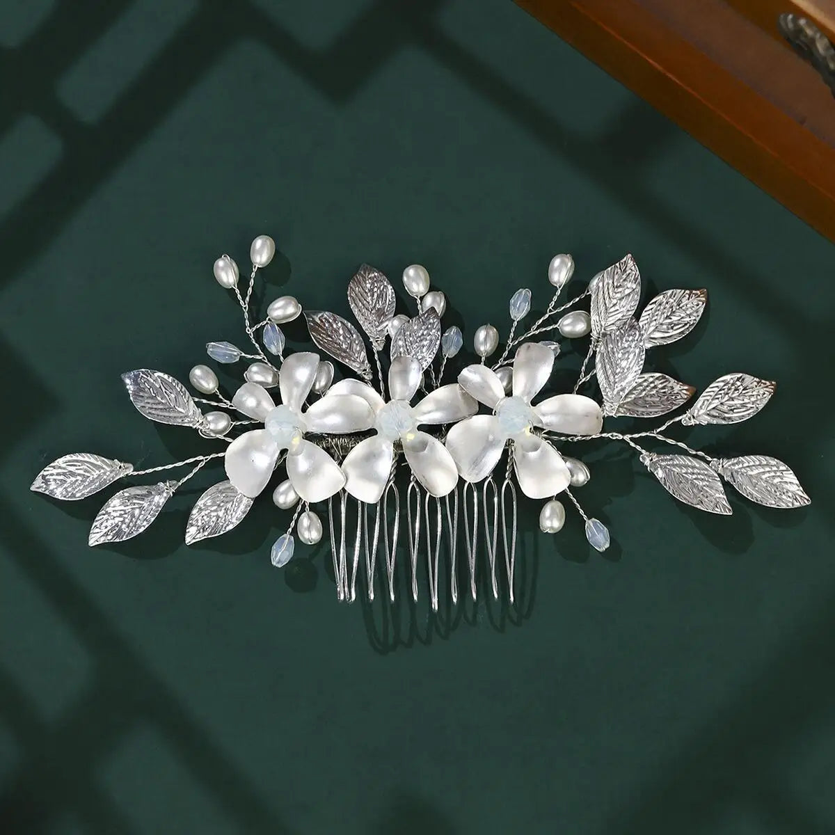 Handmade Bridal Pearl Rhinestone Hairpin
