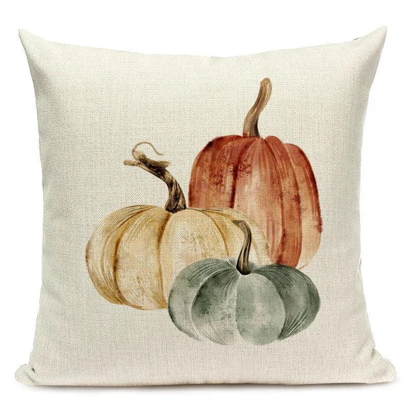 Linen Pumpkin Decorative Pillowcases