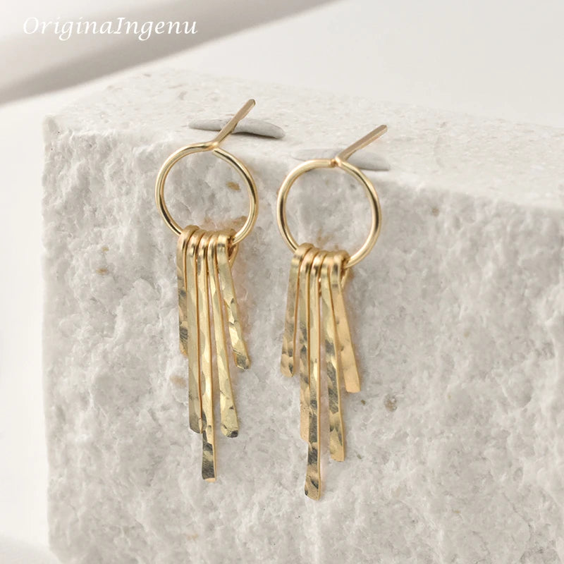 Handmade Tassel Earrings Silver or Gold Filled Largos Boho