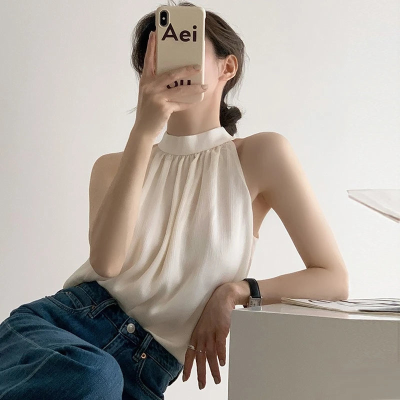 Women's Elegant Halter Blouse