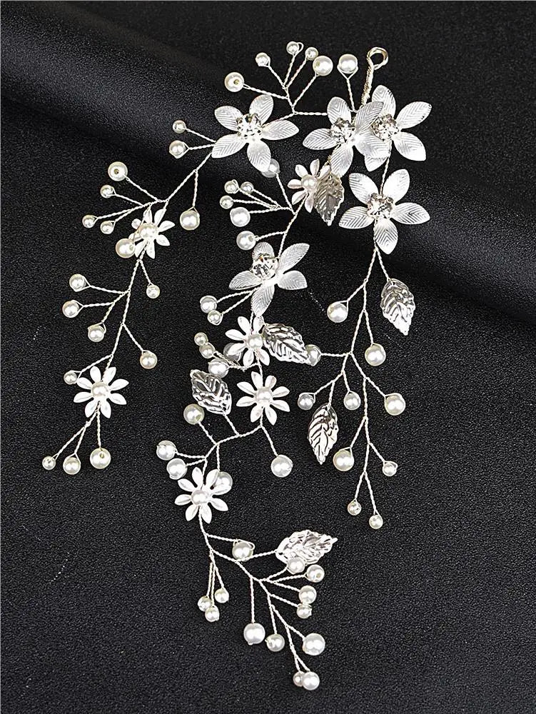 Handmade Blossom Wedding Pearls Headpiece