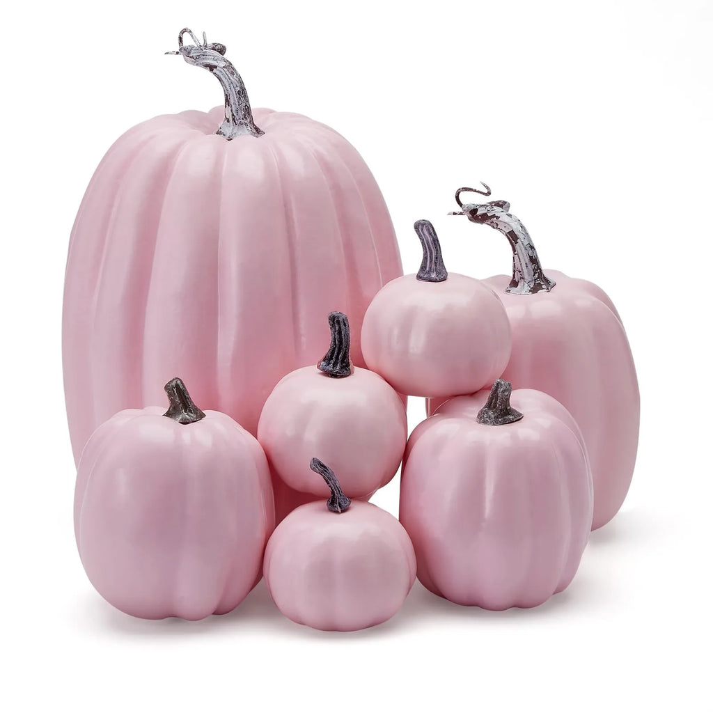7Piece Artificial Assorted Pumpkins Set