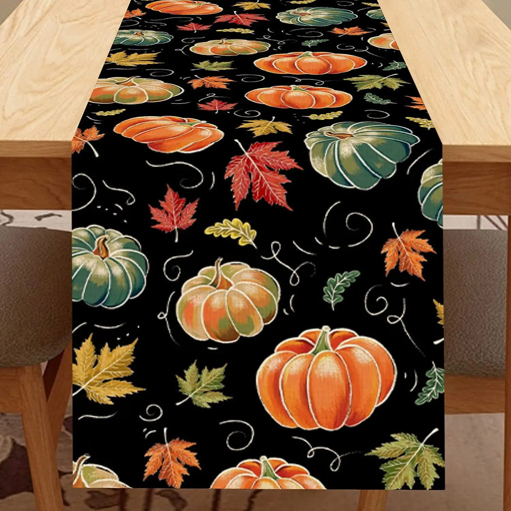 Linen Halloween Table Runner- Multiple Designs