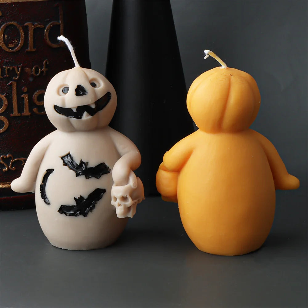 Pumpkin Series Silicone Candle Molds (Pumpkin, Skull, Gypsum)