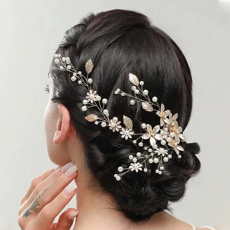 Handmade Blossom Wedding Pearls Headpiece