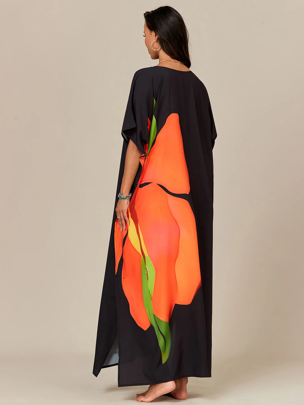 Colorful Mrs. Roper Caftan Bathing Suit Cover Up