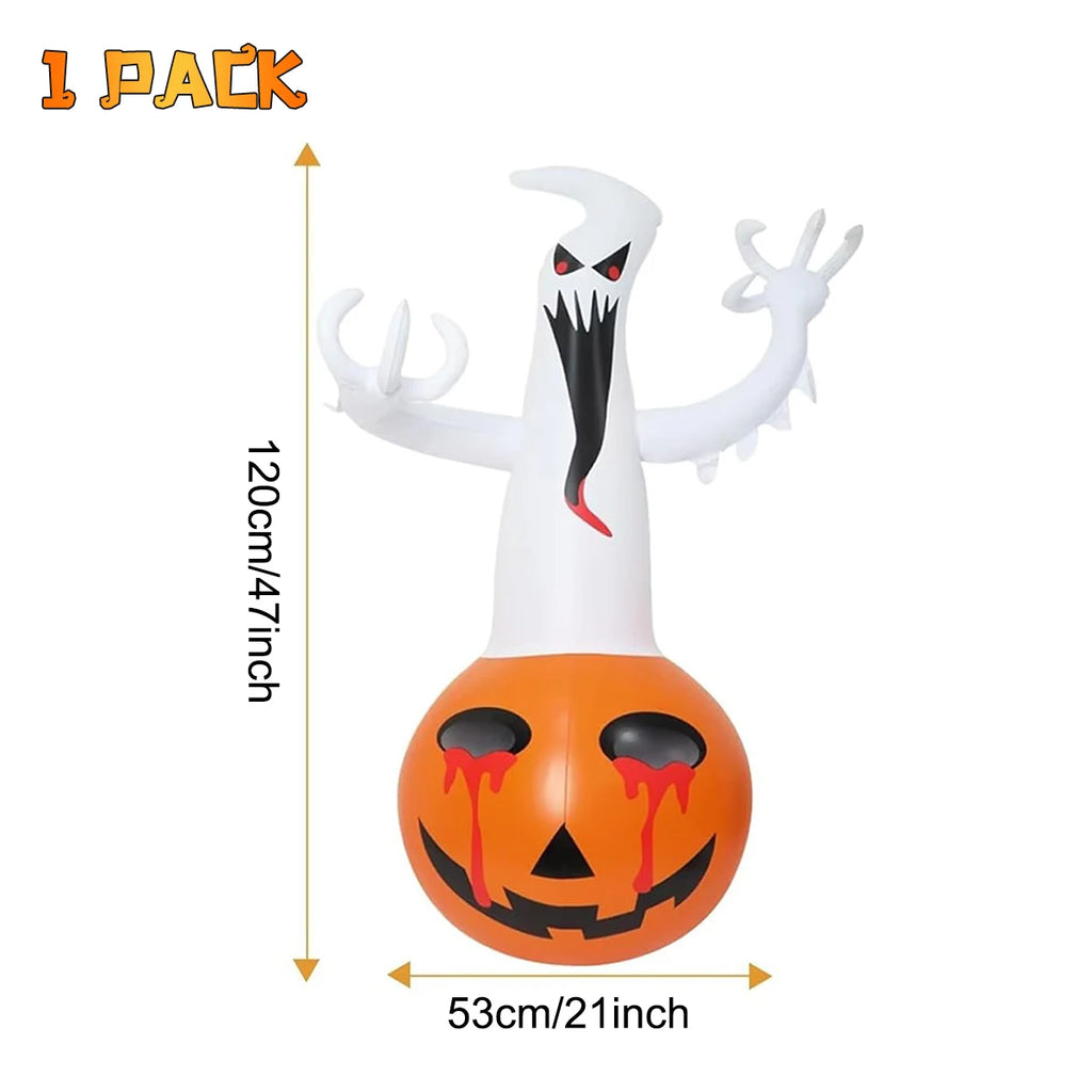 LED Inflatable Pumpkin Ghost Halloween Decoration with Remote Control