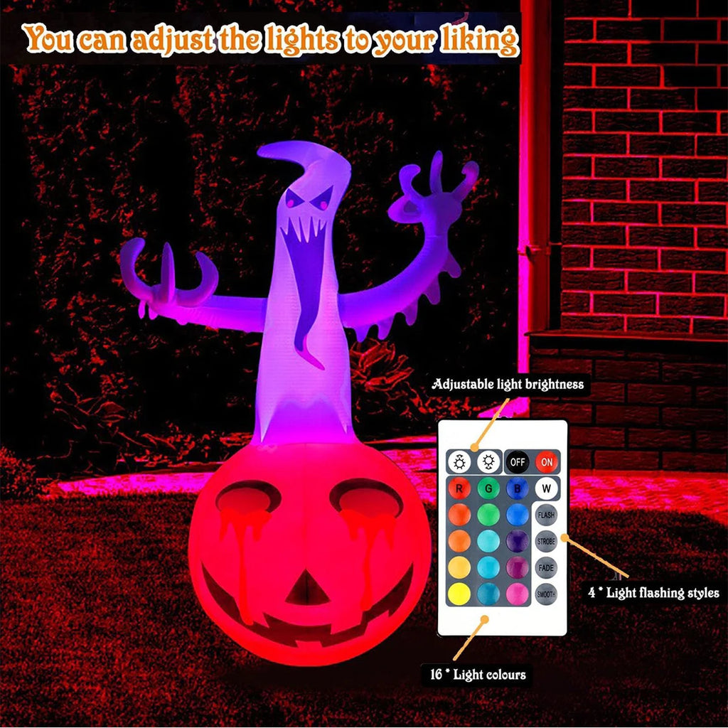 LED Inflatable Pumpkin Ghost Halloween Decoration with Remote Control