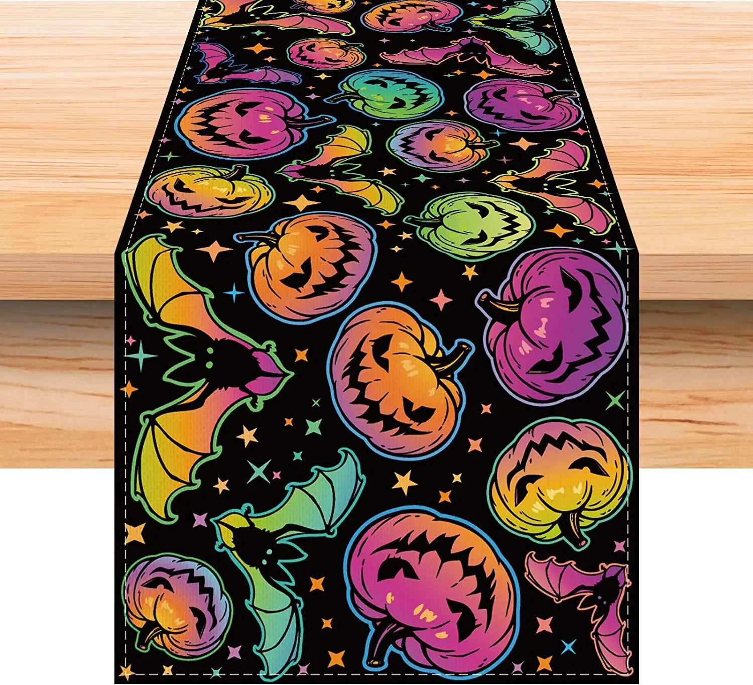 Linen Halloween Table Runner- Multiple Designs