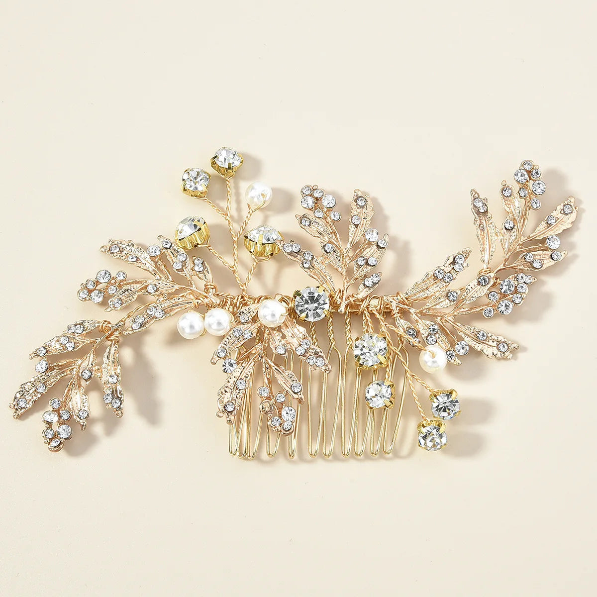 Bridal Crystal Pearl Hair Comb