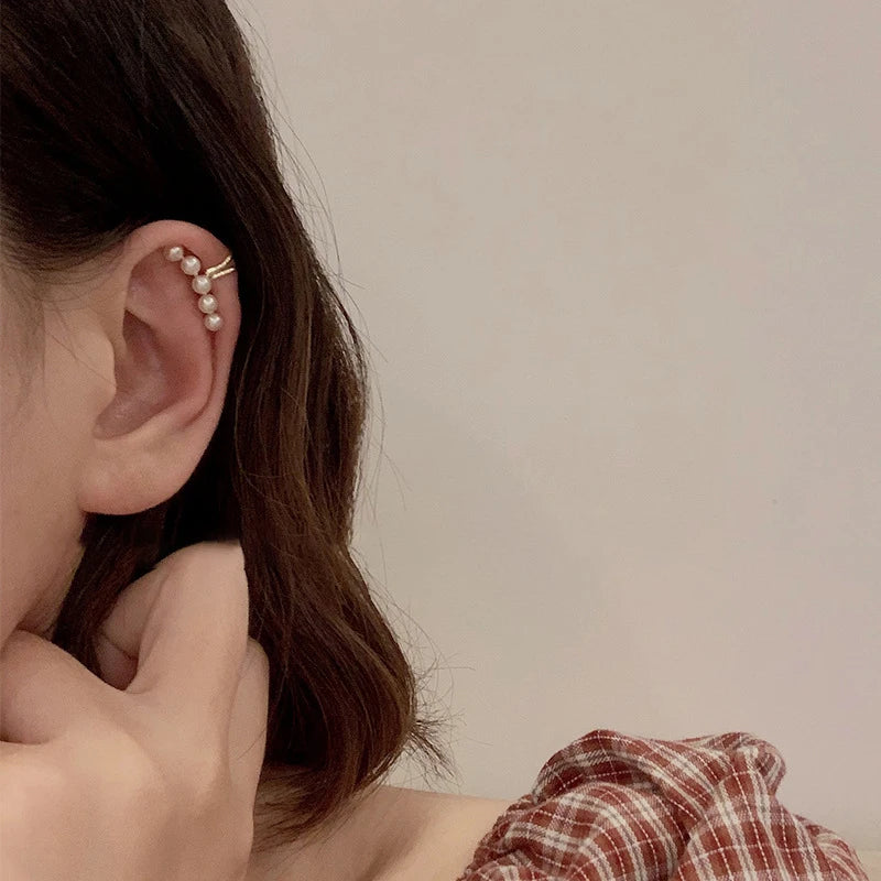 Exquisite Rhinestone Decor Ear Cuff earrings