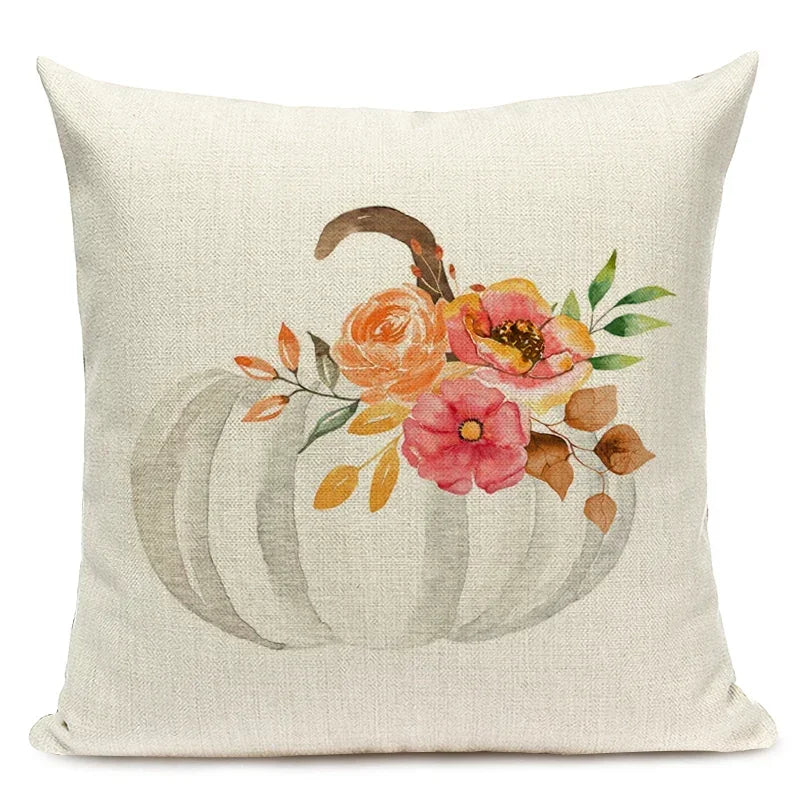 Linen Pumpkin Decorative Pillowcases