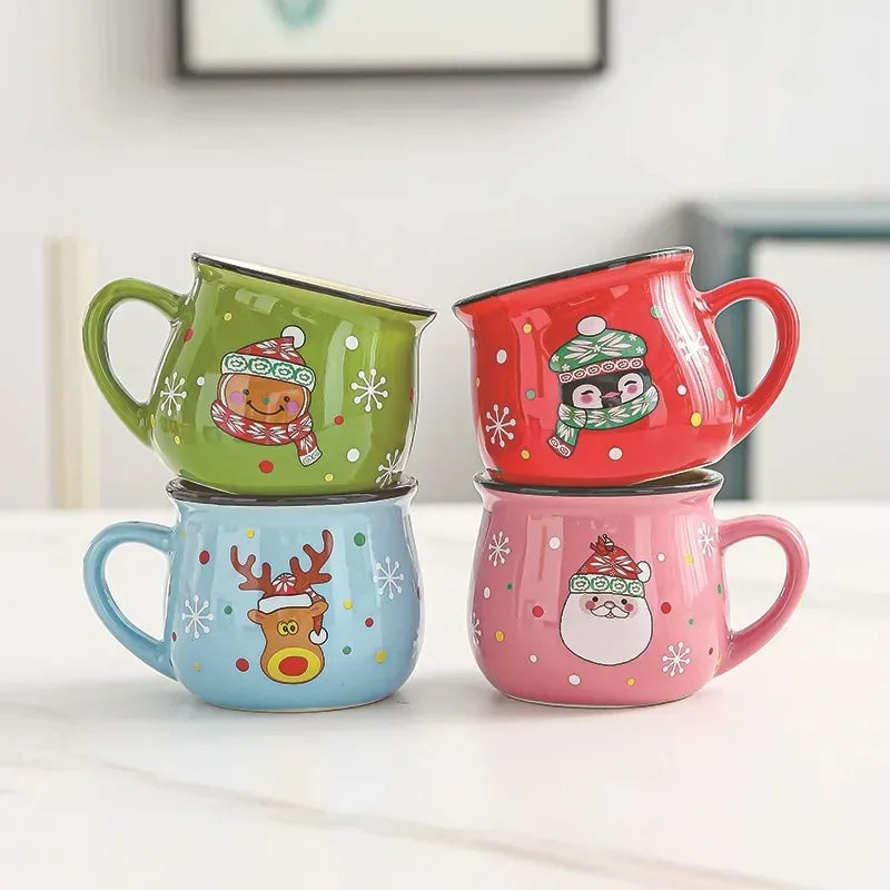 Ceramic Cartoon Christmas Mousse Coffee Cup