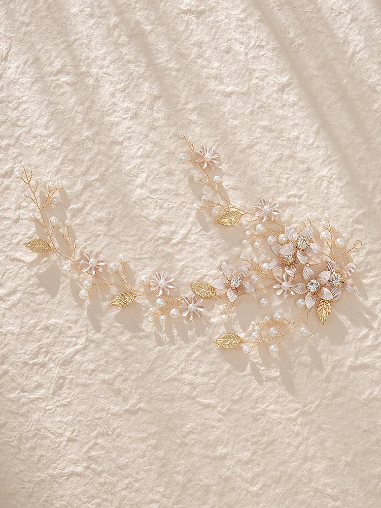 Handmade Blossom Wedding Pearls Headpiece