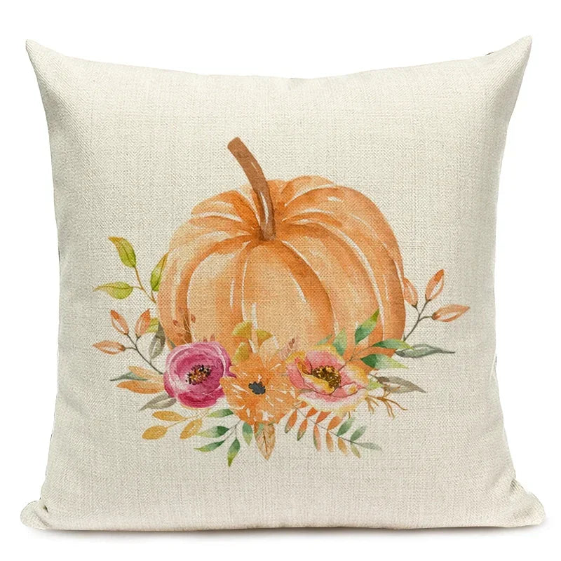 Linen Pumpkin Decorative Pillowcases