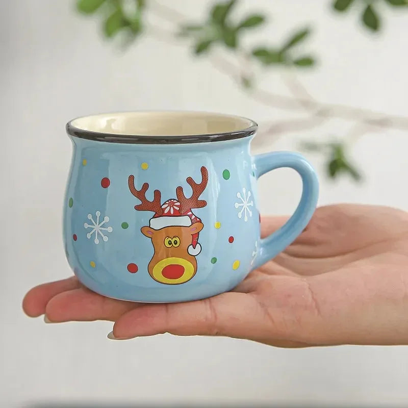 Ceramic Cartoon Christmas Mousse Coffee Cup