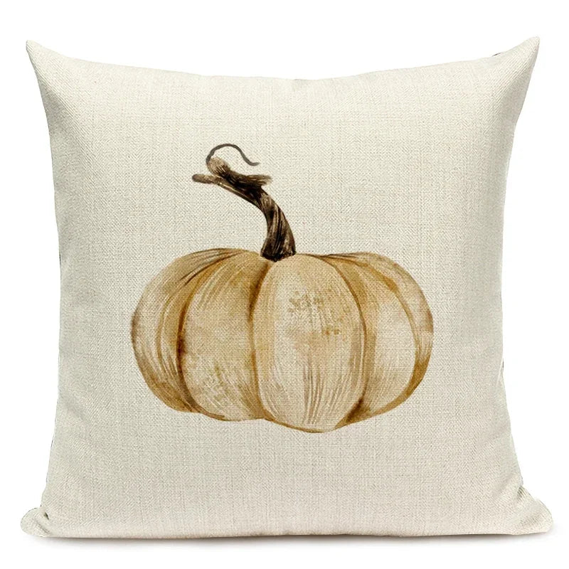 Linen Pumpkin Decorative Pillowcases