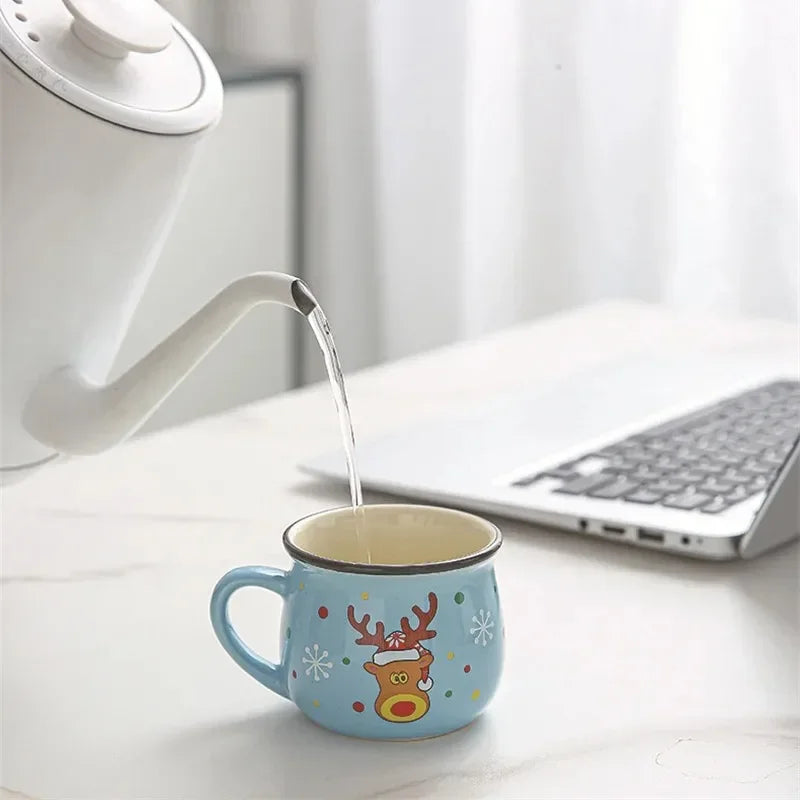 Ceramic Cartoon Christmas Mousse Coffee Cup