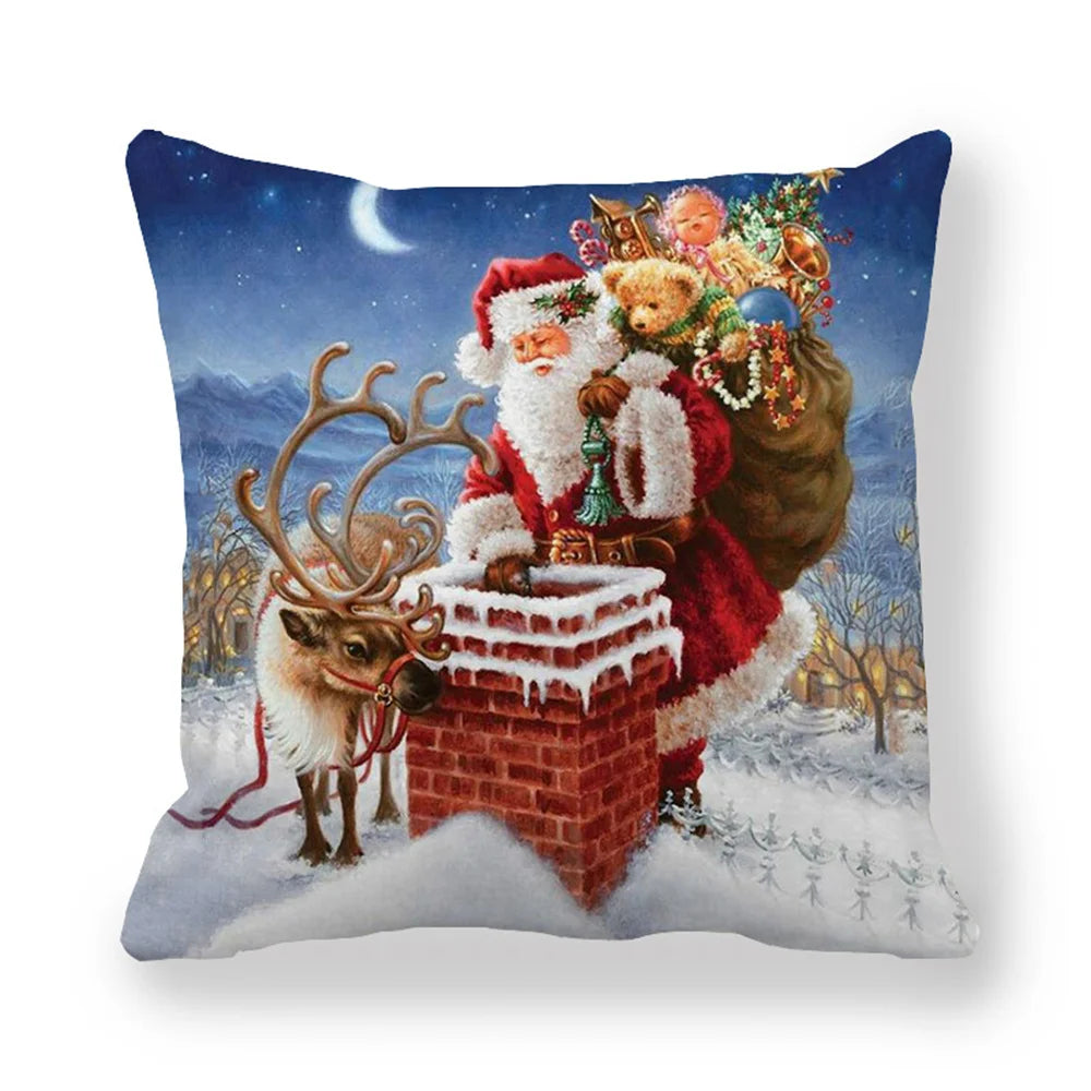 45cm Merry Christmas Cushion Cover Pillowcases; Many Styles
