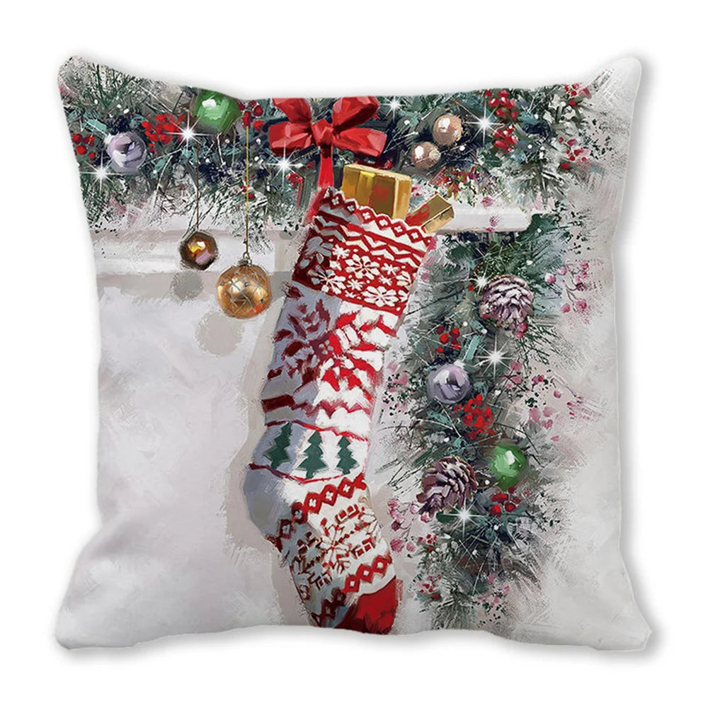 45cm Merry Christmas Cushion Cover Pillowcases; Many Styles