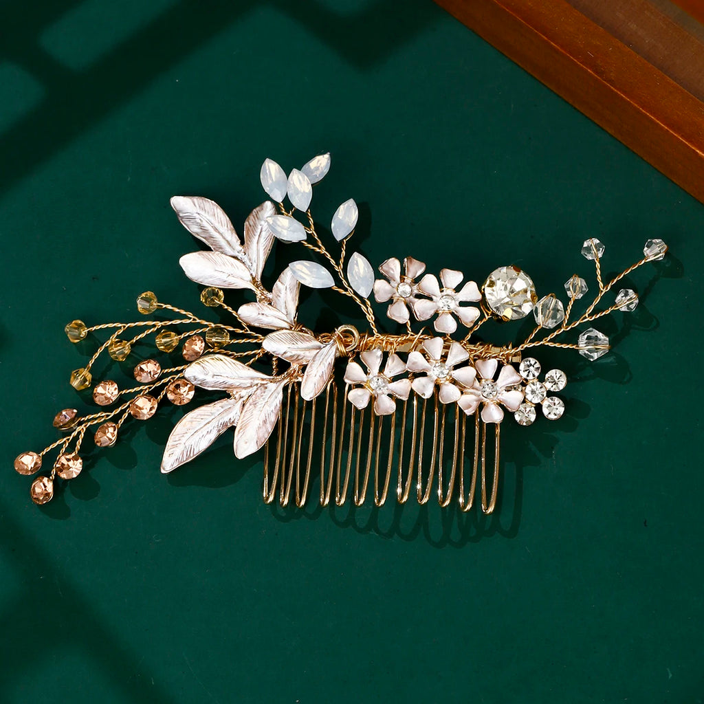 Handmade Bridal Pearl Rhinestone Hairpin