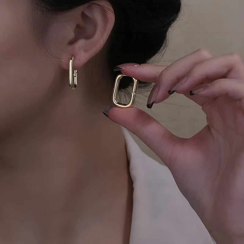 Electroplated Gold And Silver Earrings