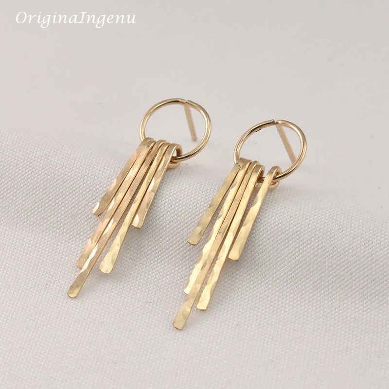 Handmade Tassel Earrings Silver or Gold Filled Largos Boho