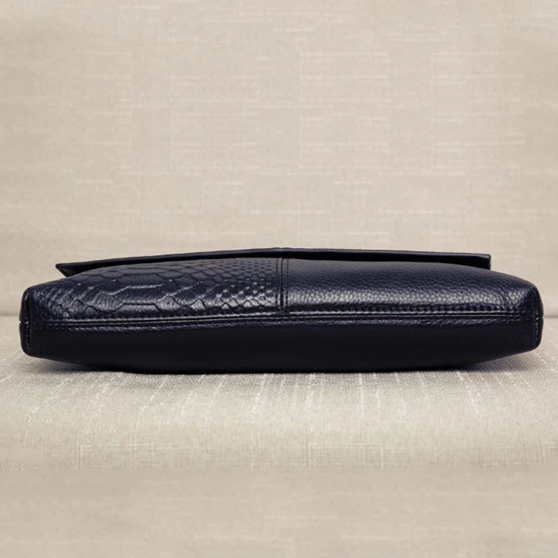 Soft Luxury Leather Handbag; Crossbody or Clutch