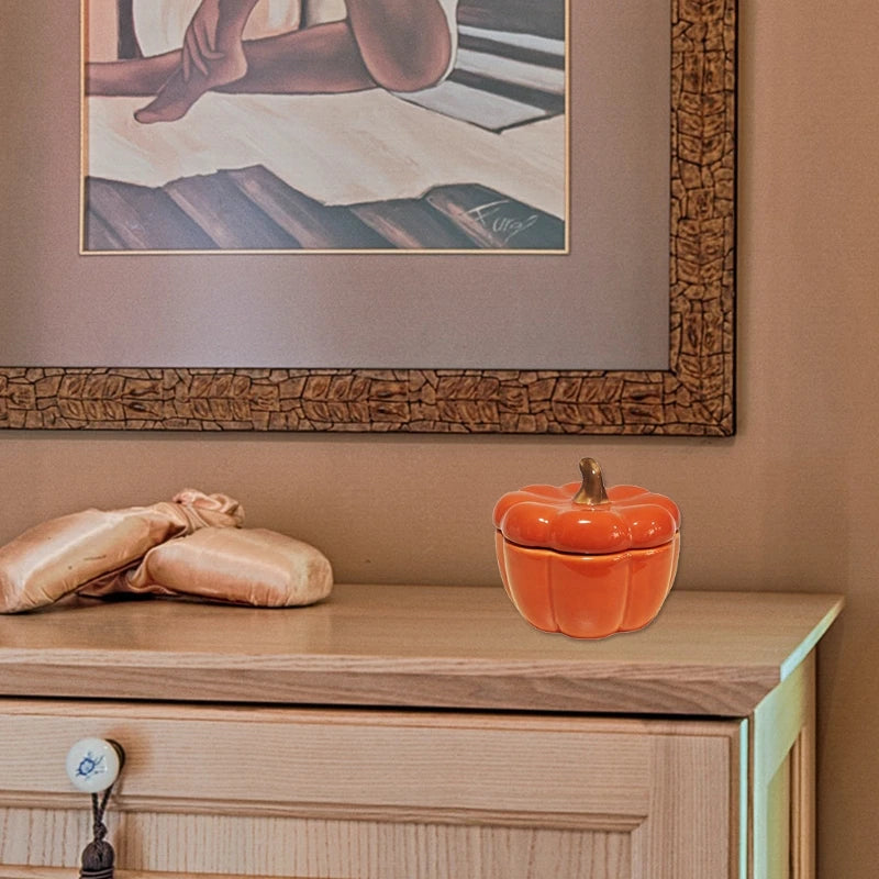 Pumpkin Candy Holder Cup with Lid