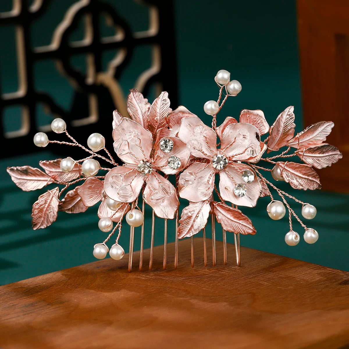 Handmade Bridal Pearl Rhinestone Hairpin